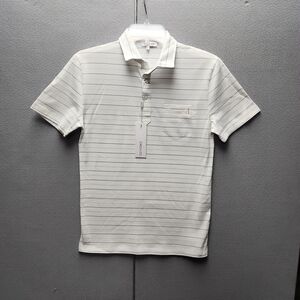 Bonobos Men's White Striped Polo Shirt